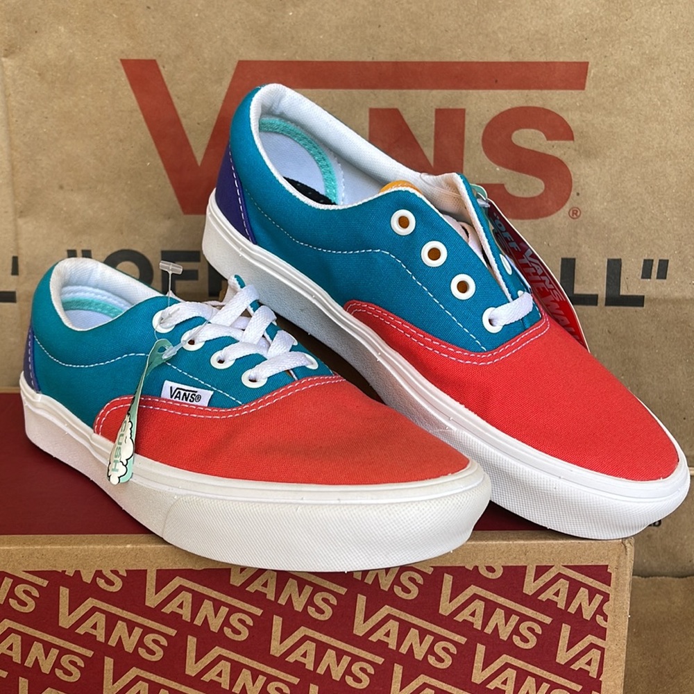 Vans Comfycush Era Multi Block Multi/True White sneakers WMNS - Picture 6 of 16